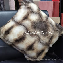 Soft Fur and Velour Floor Pillow for Sofas and Beds